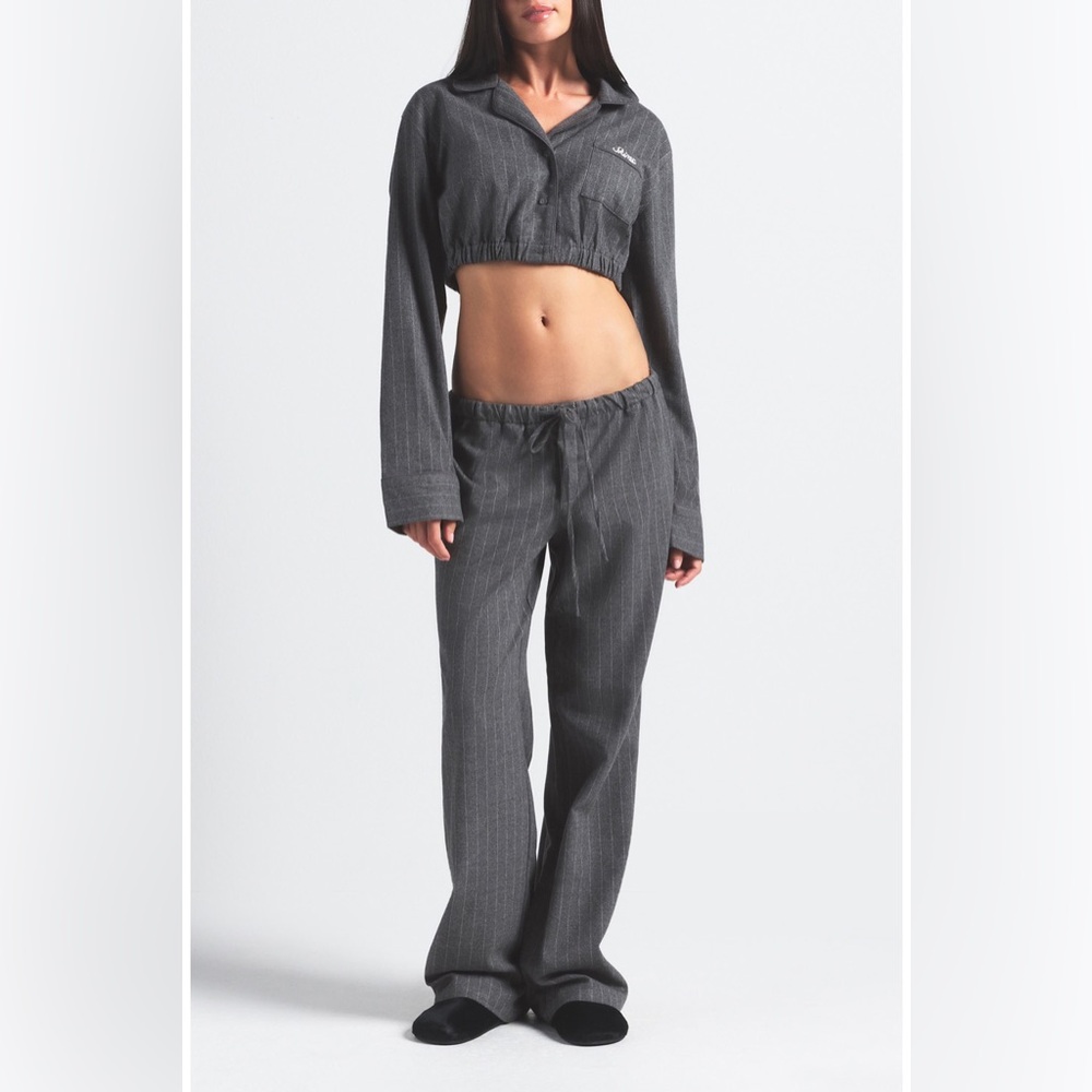 SKIMS Heavy Flannel Cropped Sleep Set